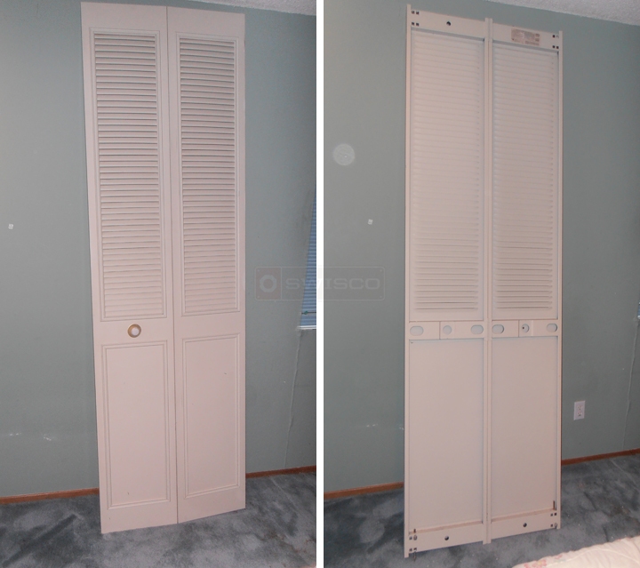 User submitted photos of bi-fold door hardware.