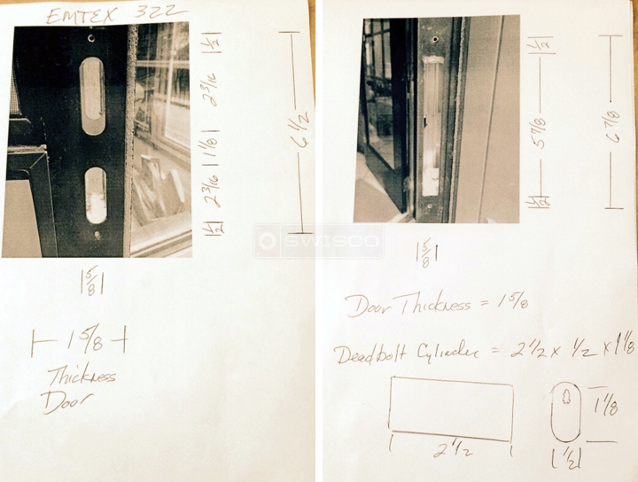 User submitted photos of patio door hardware.