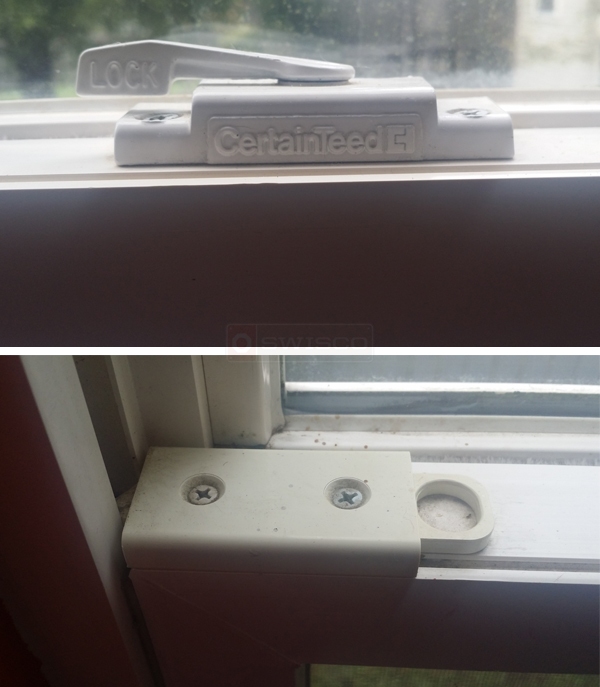 User submitted photos of window hardware.