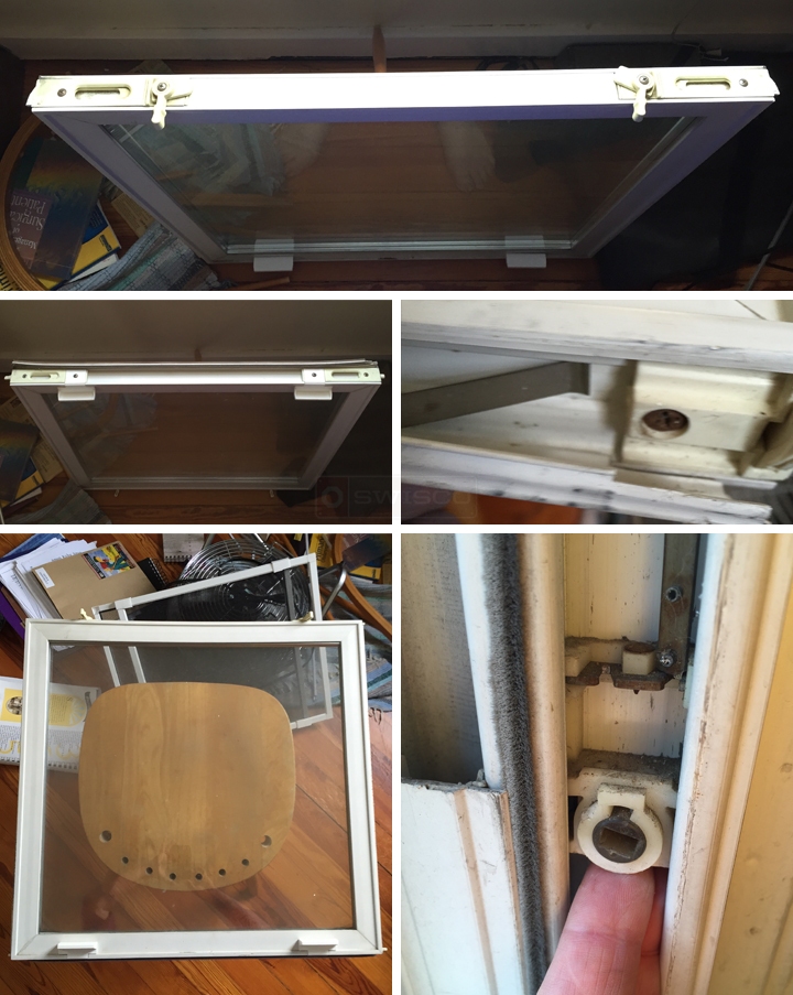 User submitted photos of window hardware.