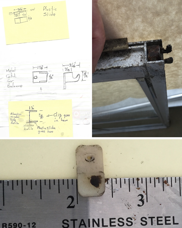 User submitted photos of window hardware.