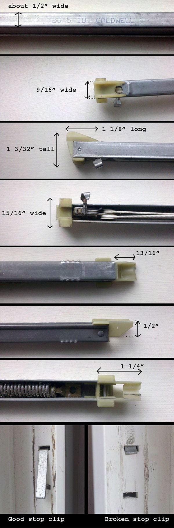 User submitted photos of a window balance.
