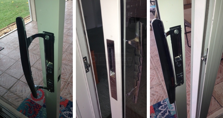 User submitted photos of patio door hardware.