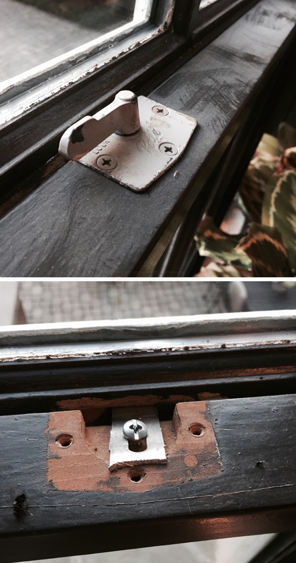 User submitted photos of a window lock.