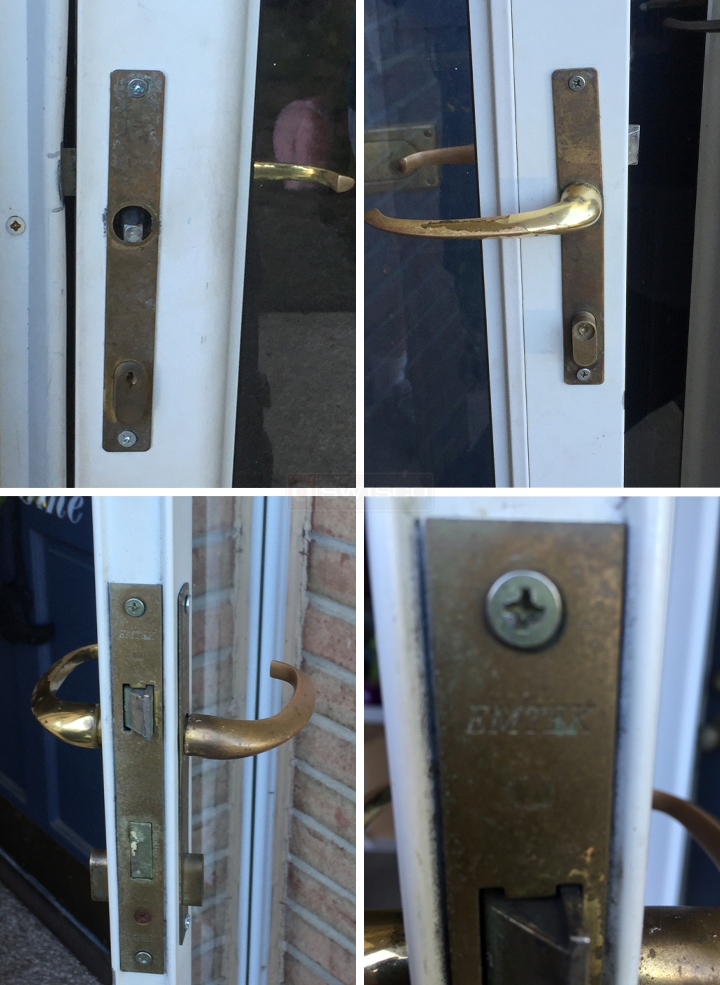 User submitted photos of a door handle set.