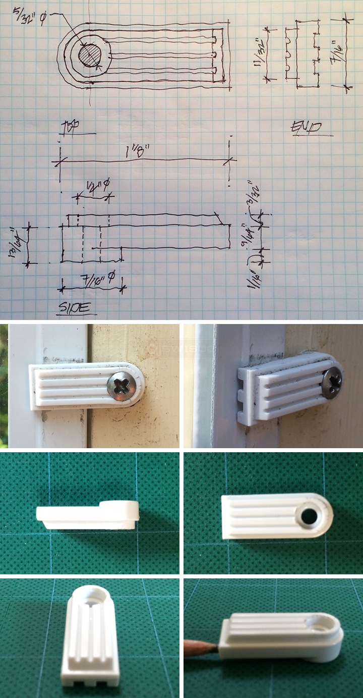 User submitted photos of storm door hardware.