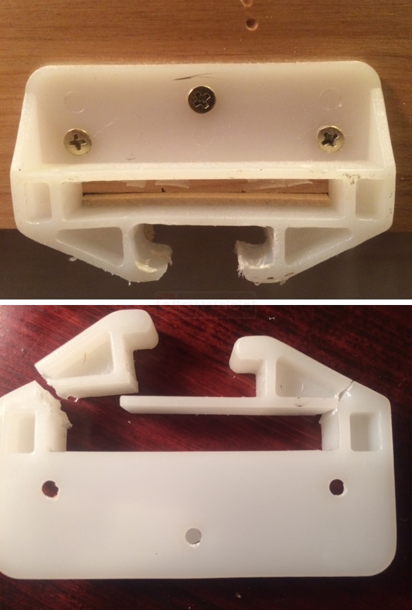 User submitted photos of a drawer guide.