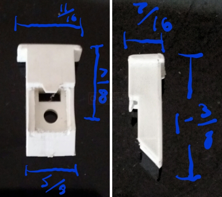 User submitted photos of a top sash guide.