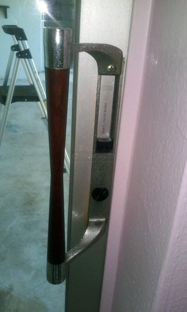 User submitted a photo of patio door handle.