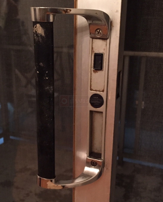 User submitted a photo of a patio door handle.