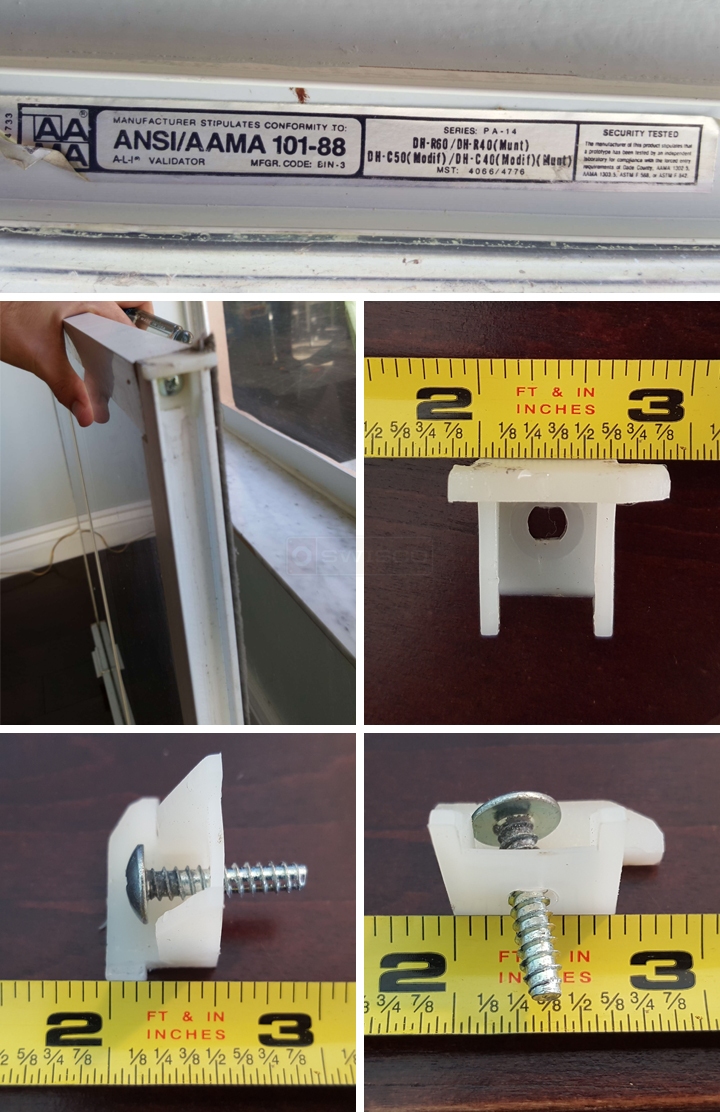 User submitted photos of a top sash guide.