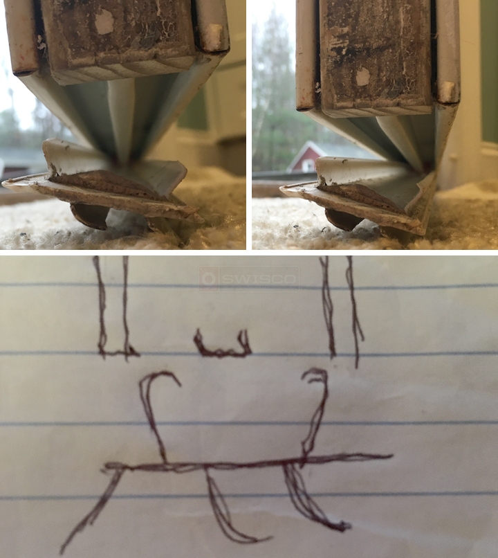 User submitted photos of a door sweep.