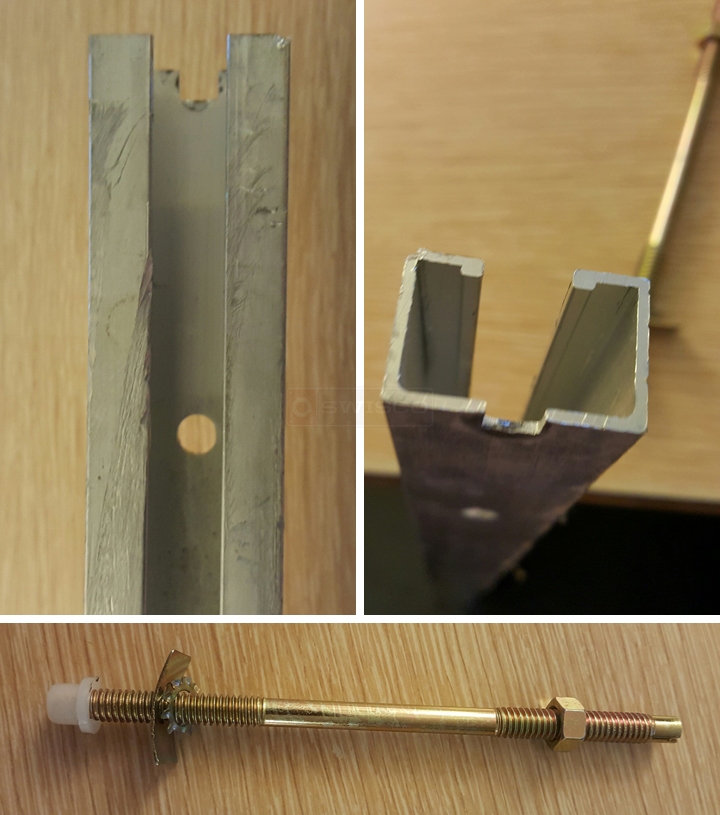 User submitted photos of bi-fold door hardware.