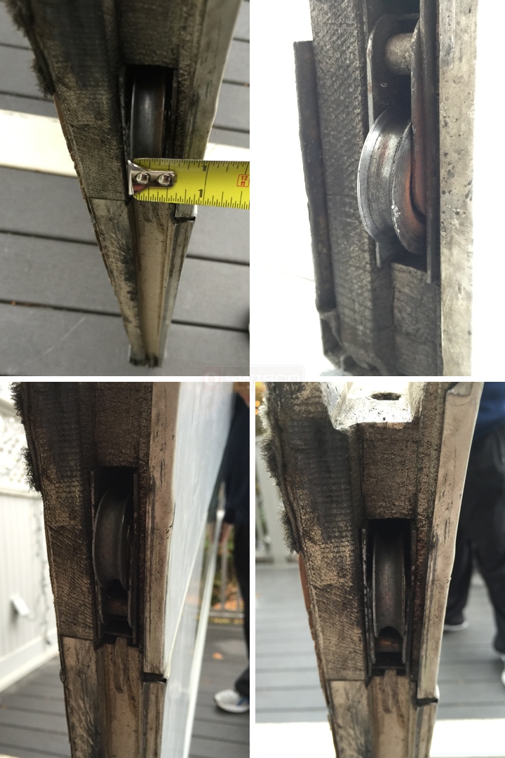 User submitted photos of a patio door roller.