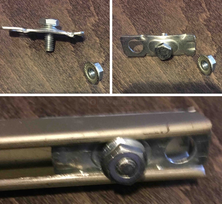 User submitted photos of bi-fold door hardware.