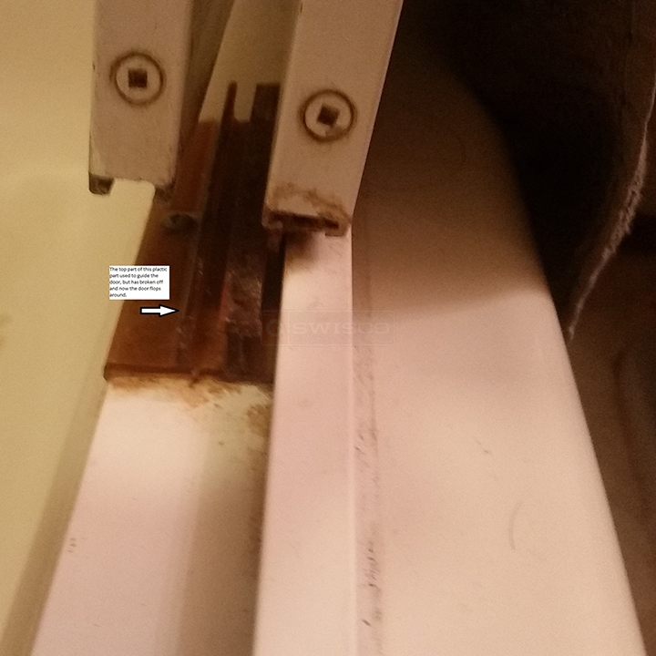 User submitted a photo of shower door hardware.