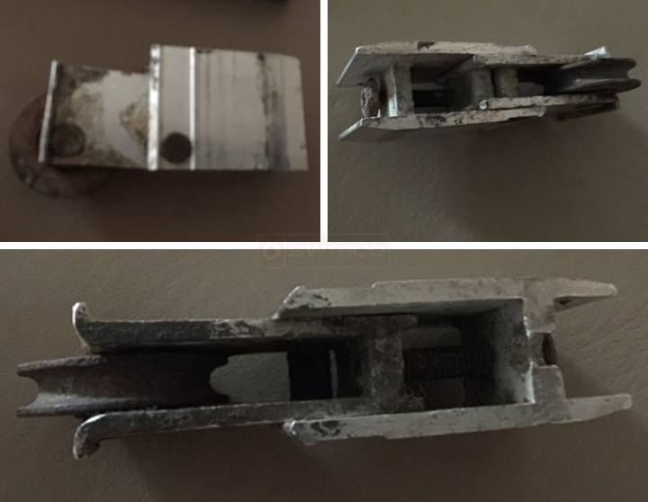 User submitted photos of a patio door roller.