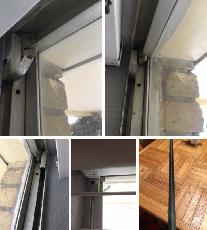 User submitted photos of window hardware.