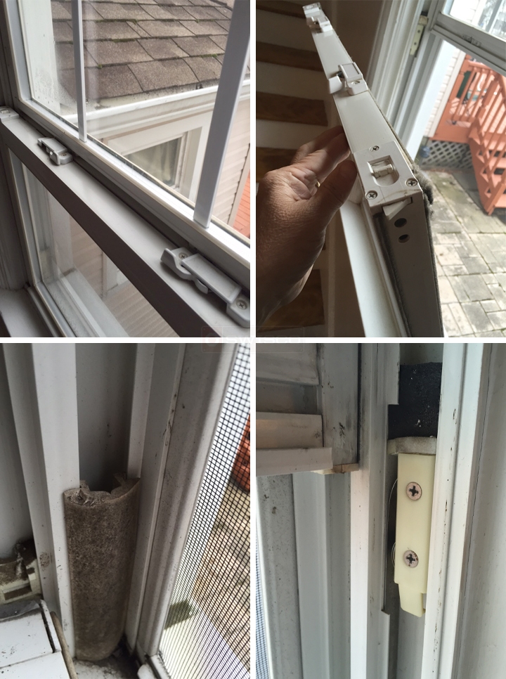 User submitted photos of window hardware.