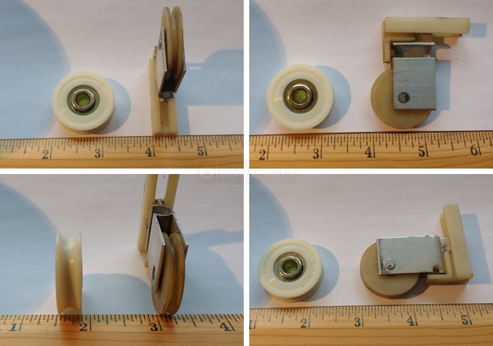 User submitted photos of a patio door roller.