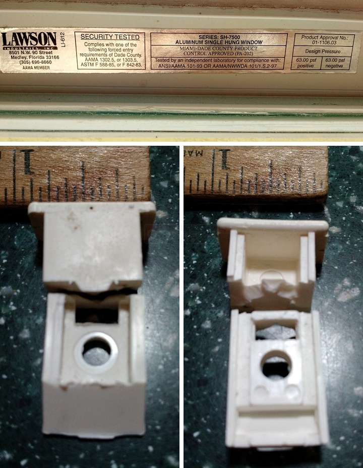 User submitted photos of a top sash guide.