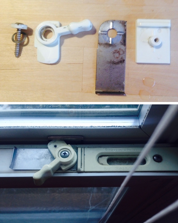 User submitted photos of window hardware.