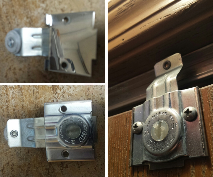 User submitted photos of closet door hardware.