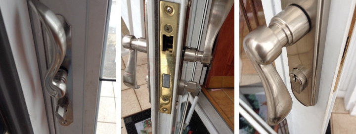 User submitted photos of a door handle set.