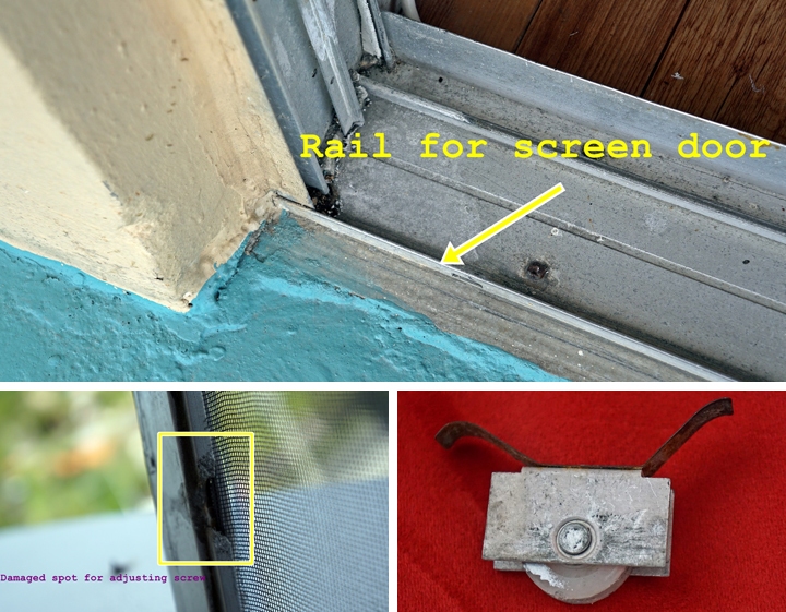 User submitted photos of patio door hardware.