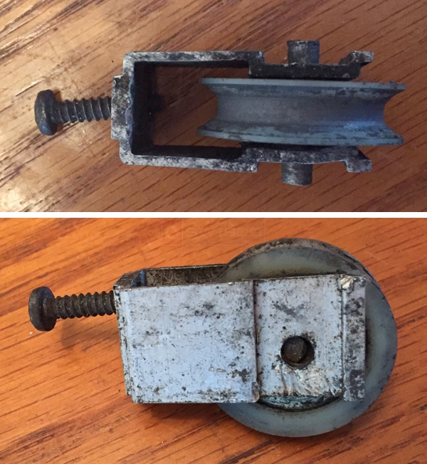 User submitted photos of a patio door roller.