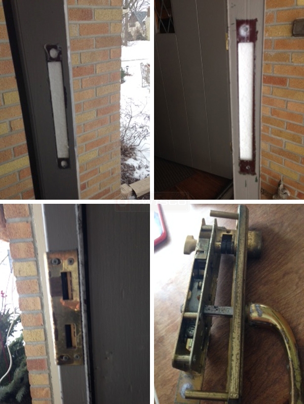 User submitted photos of patio door hardware.