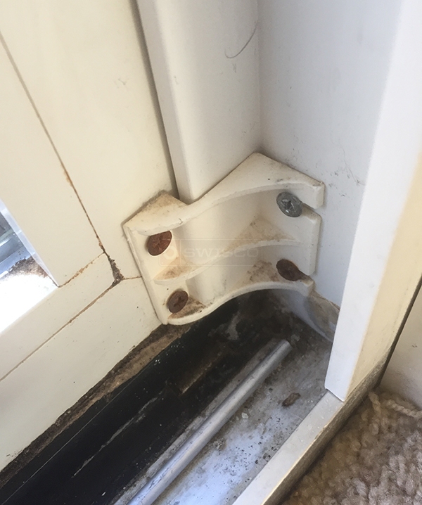 User submitted a photo of patio door hardware.