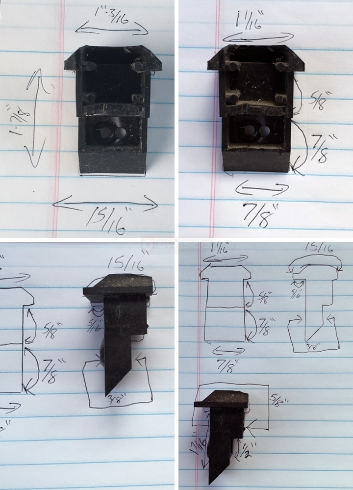 User submitted photos of a top sash guide.