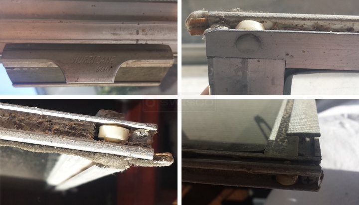 User submitted photos of window hardware.