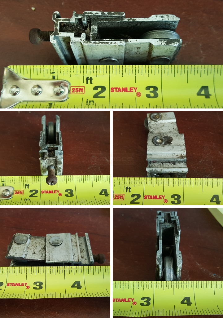 User submitted photos of a patio door roller.