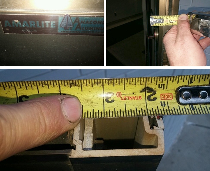User submitted photos of commercial door hardware.