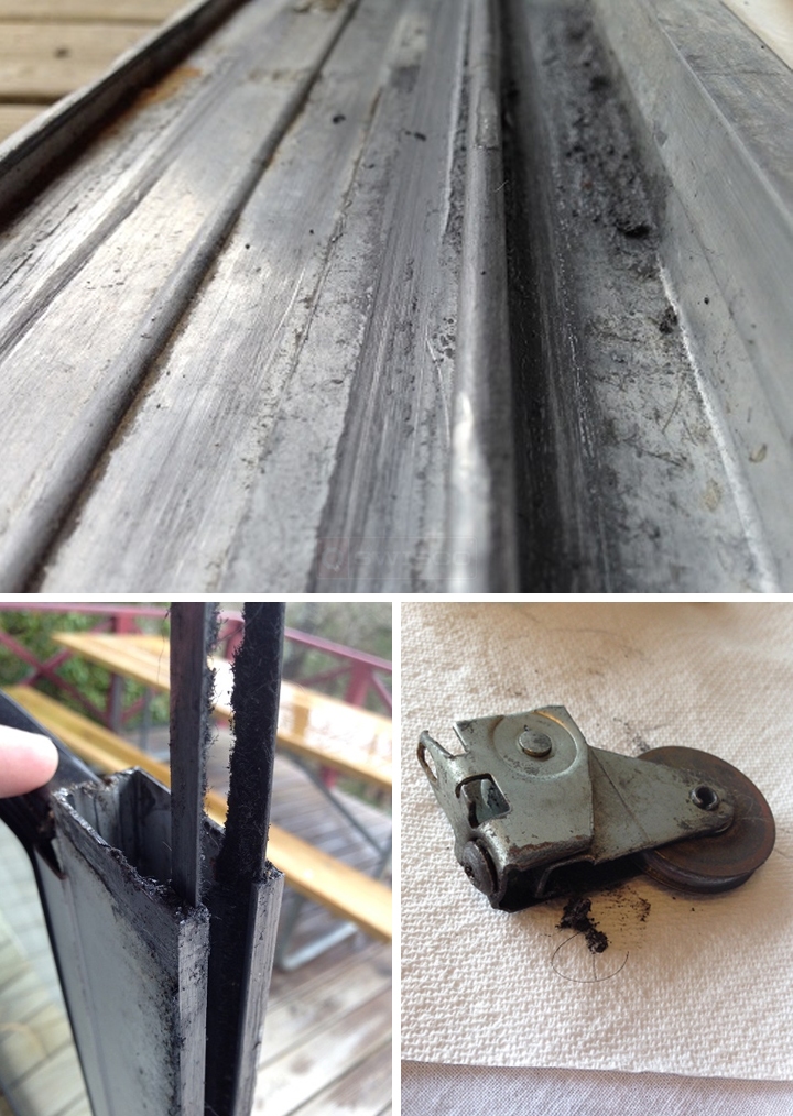 User submitted photos of patio door hardware.