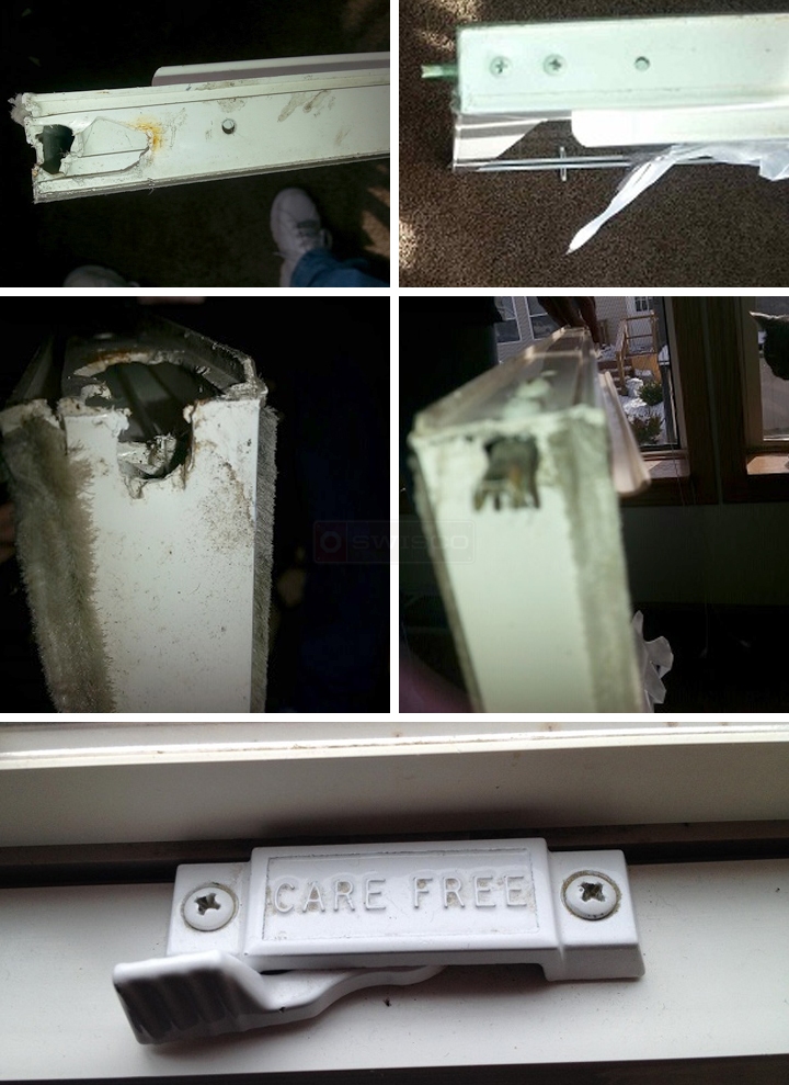 User submitted photos of window hardware.