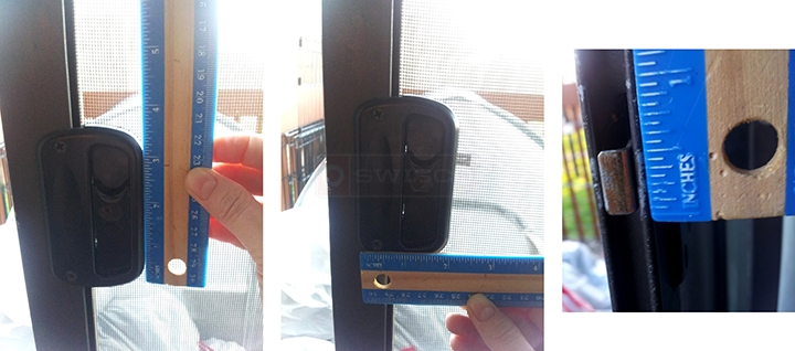 User submitted photos of patio door hardware.