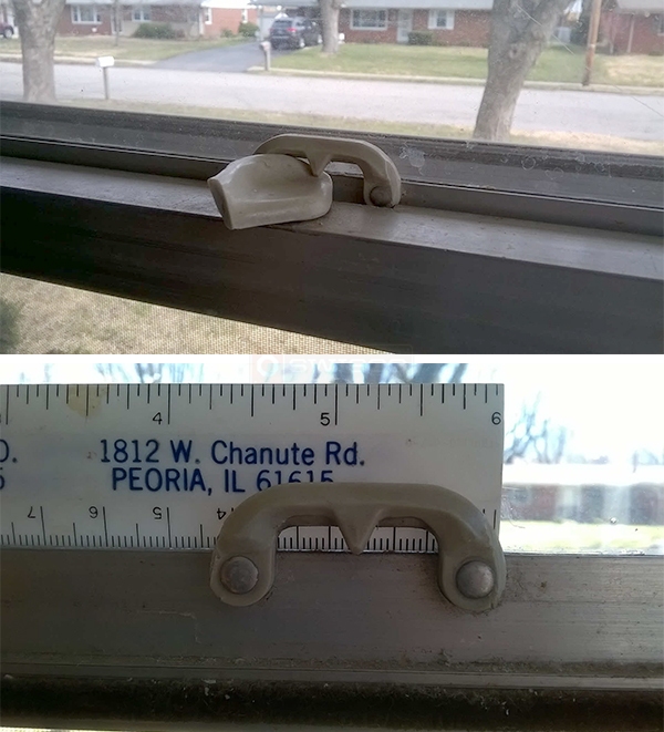 User submitted photos of a window lock & keeper.