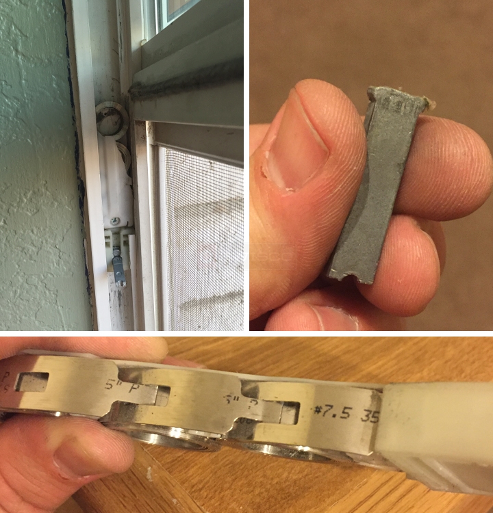 User submitted photos of window hardware.