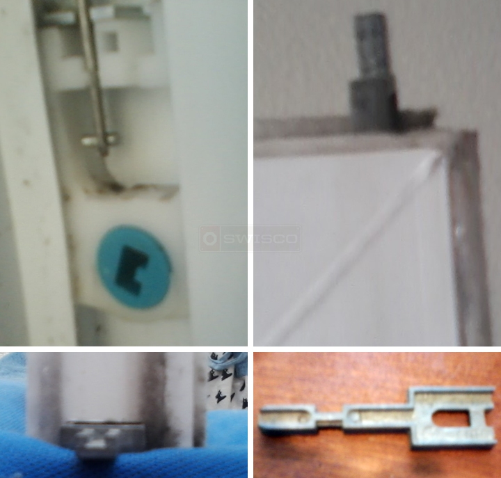 User submitted photos of window hardware.