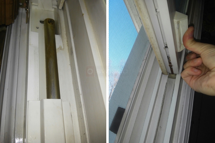 User submitted photos of window hardware.