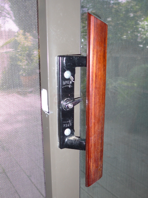 User submitted a photo of patio door hardware.