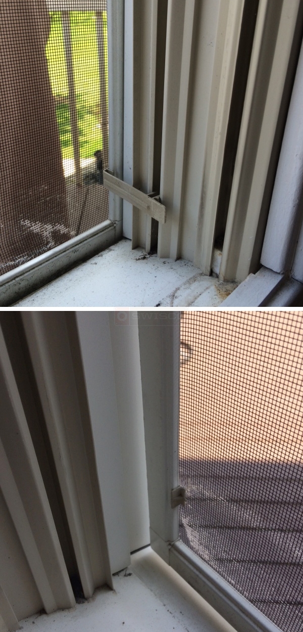 User submitted photos of window hardware.