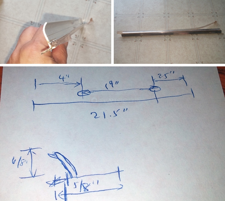 User submitted photos of a shower door sweep.