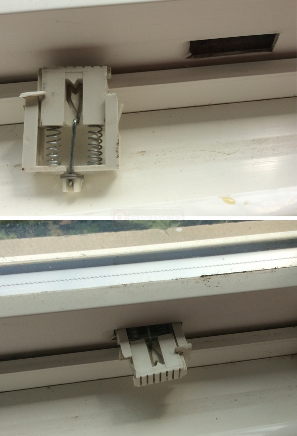 User submitted photos of window hardware.