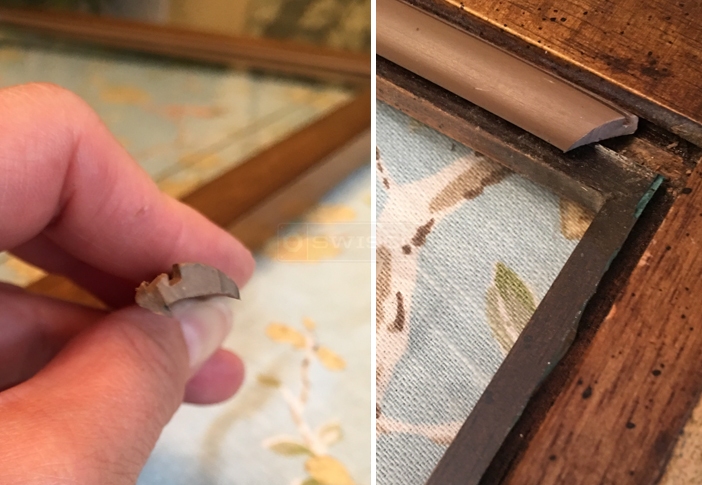 User submitted image of their drawer and cabinet hardware.