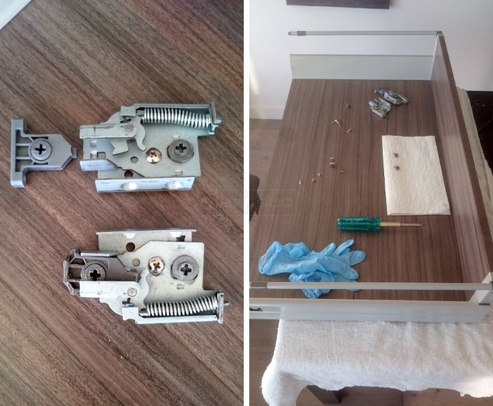 User submitted photos of cabinet hardware.
