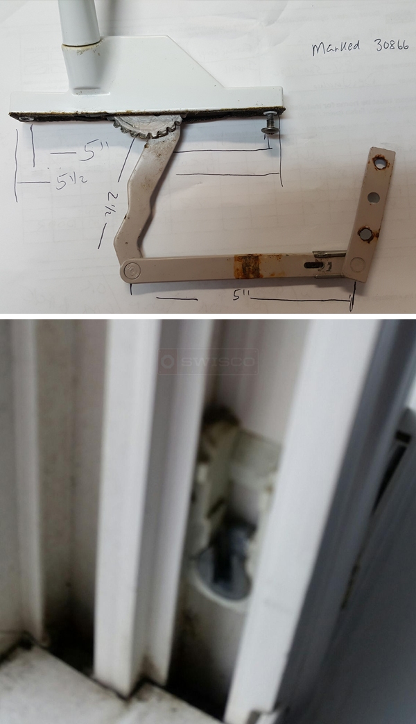 User submitted photos of window hardware.